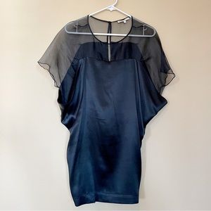 Maje Sheer Sleeve Dress